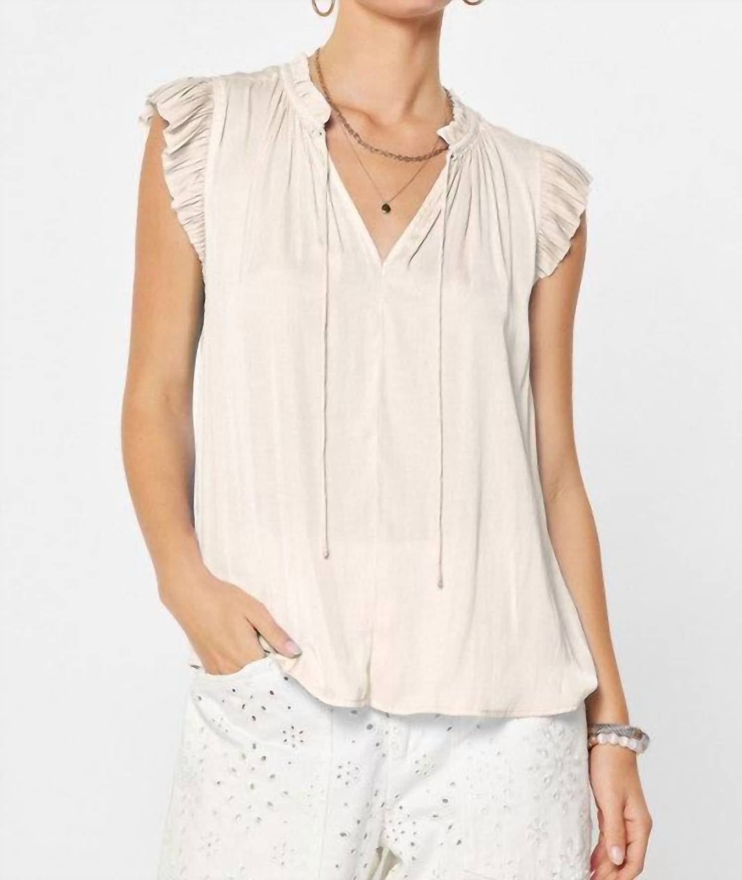 Current Air - Women's Margot Pleated Sleeve Blouse