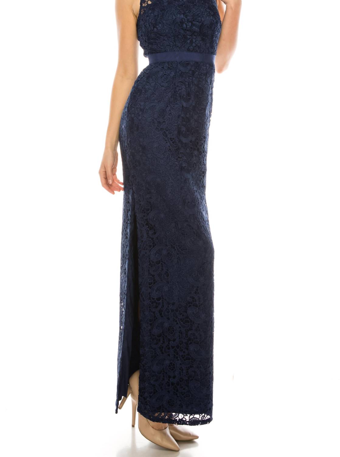 Aidan Mattox - Sleeveless Embroidered Lace Dress