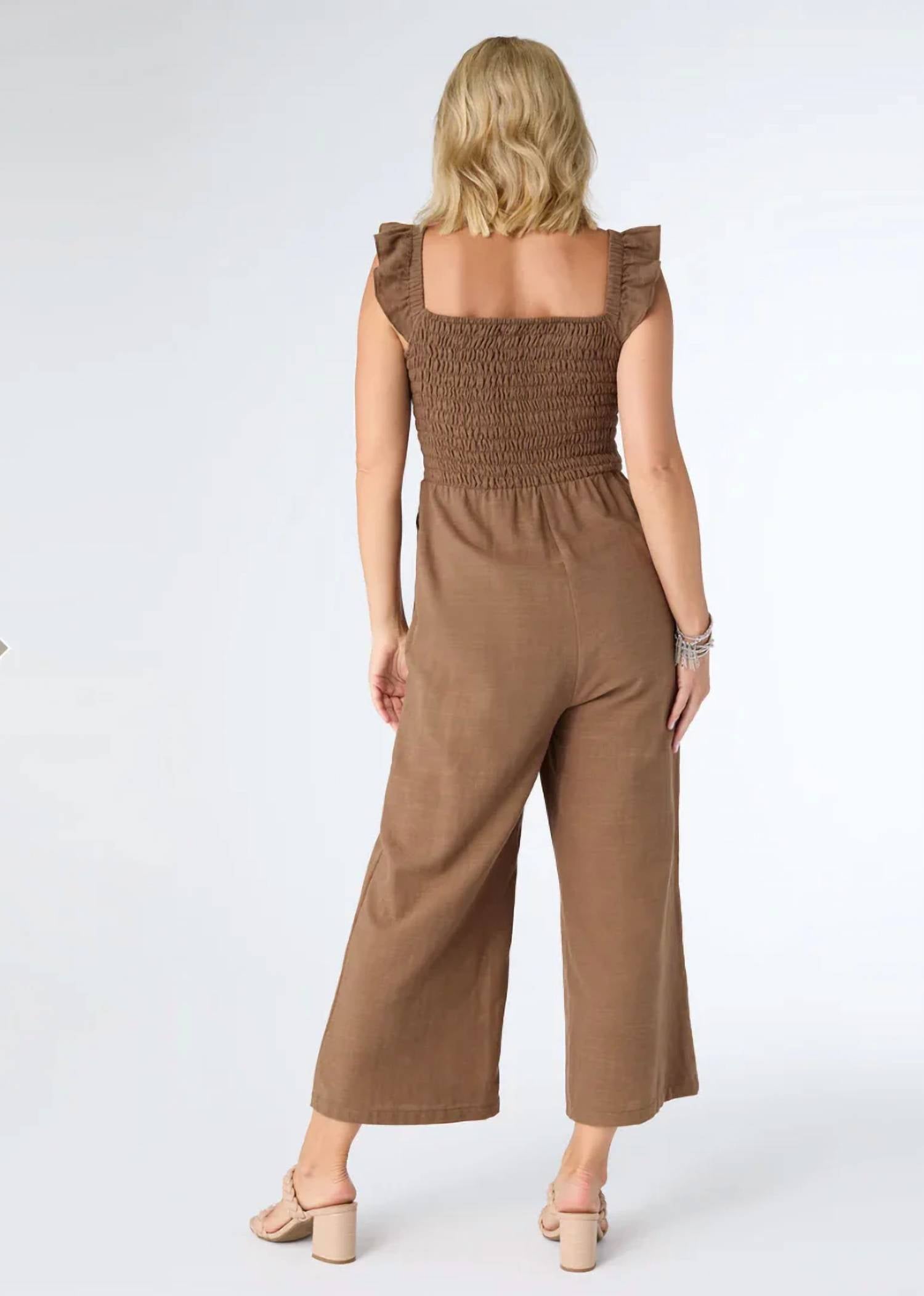 Coco + Carmen - Kohde Wide Leg Smocked Jumpsuit