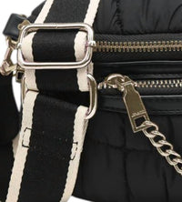 Jen & Co. - Women's Mabel Quilted Nylon Belt Bag With Guitar Strap