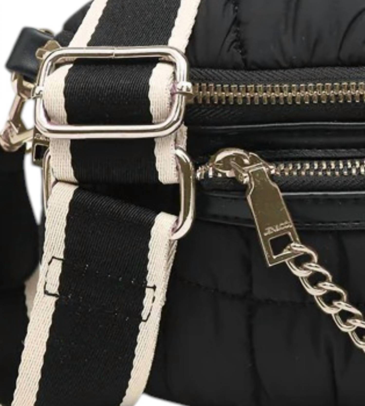 Jen & Co. - Women's Mabel Quilted Nylon Belt Bag With Guitar Strap