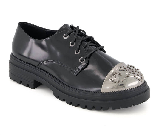 Andrea - Women's Metal Toe Patent Oxfords