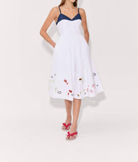 Rosie Assoulin - Undress Eyelet Cotton Poplin Midi Dress