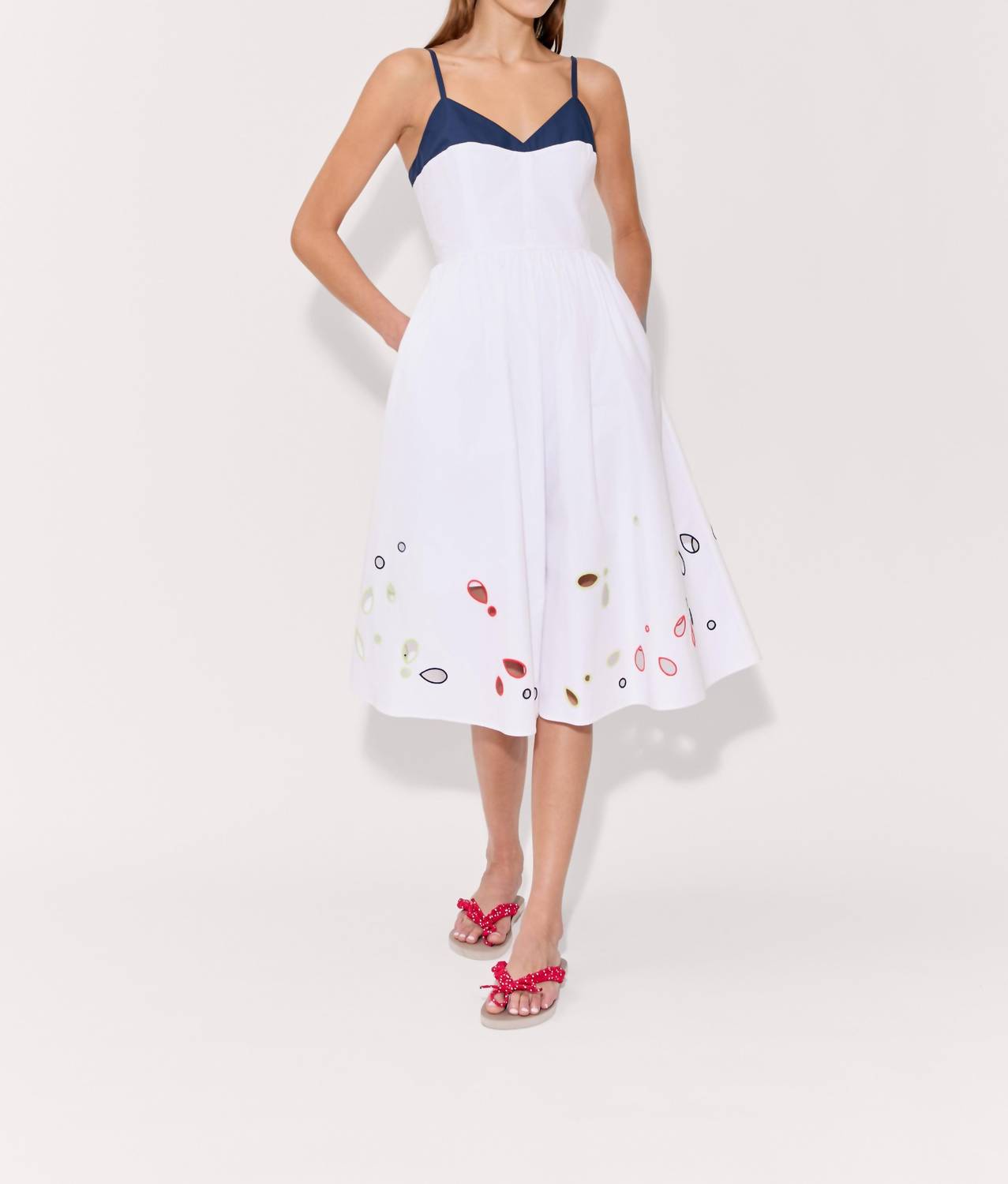 Rosie Assoulin - Undress Eyelet Cotton Poplin Midi Dress