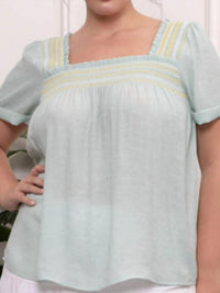 Blu Pepper - Aaliyah Short Sleeves Top - Plus Size