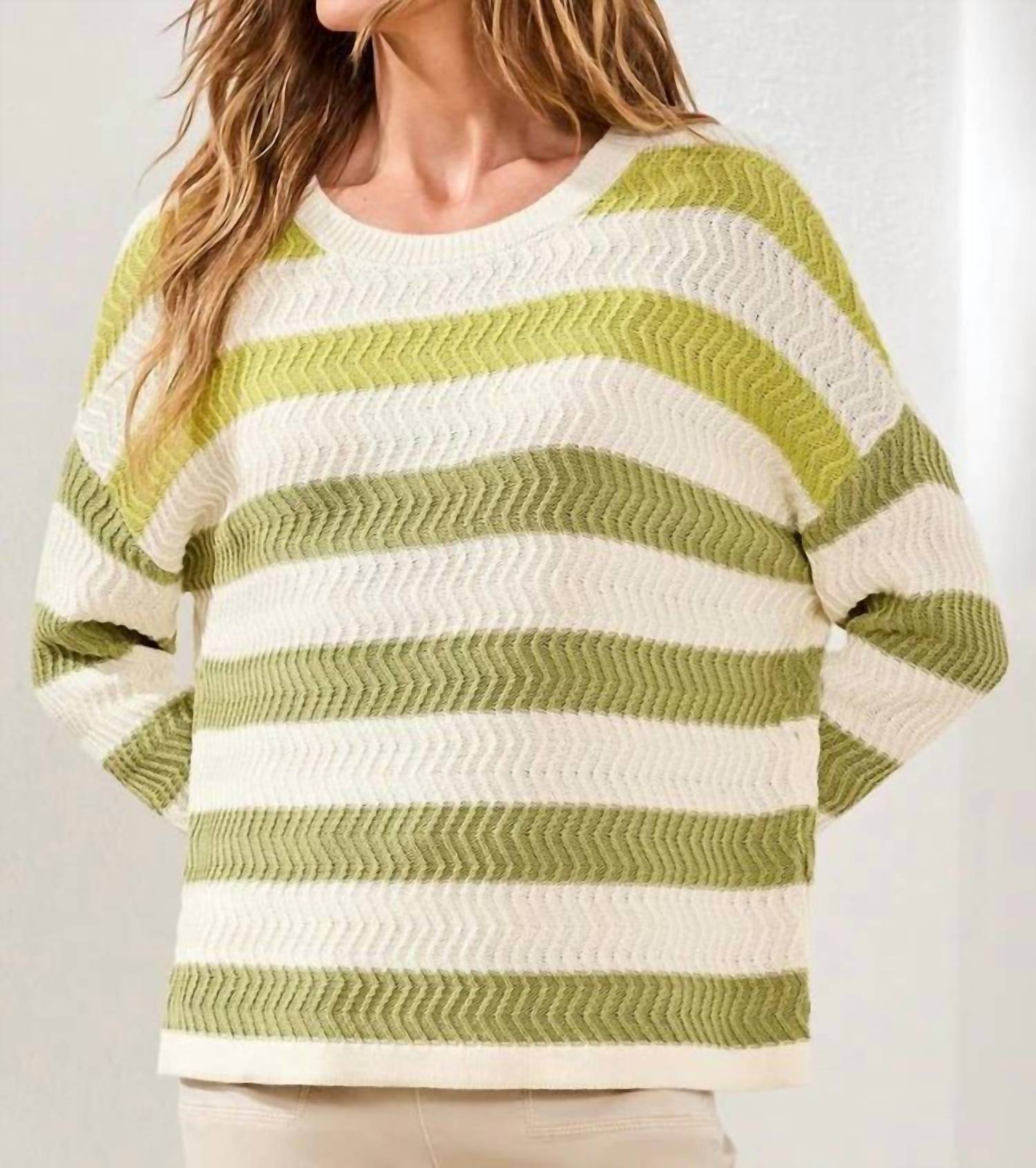 Tribal - Crew Neck Drop Shoulder Sweater