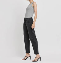 FLYING MONKEY High Rise Barrel Jeans in rebel black - women's jeans - alternate view