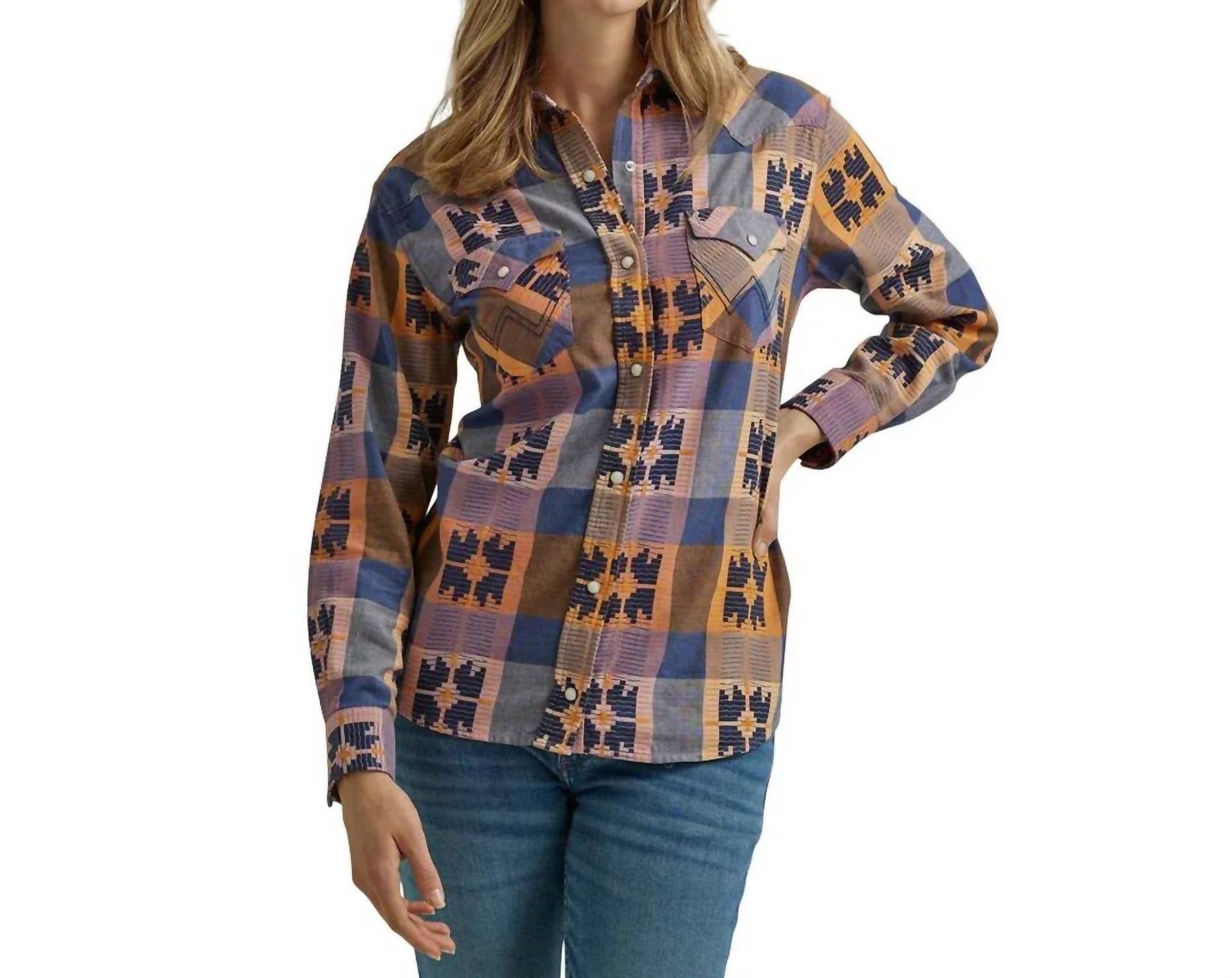 Wrangler - Western Vintage Boyfriend Snap Shirt