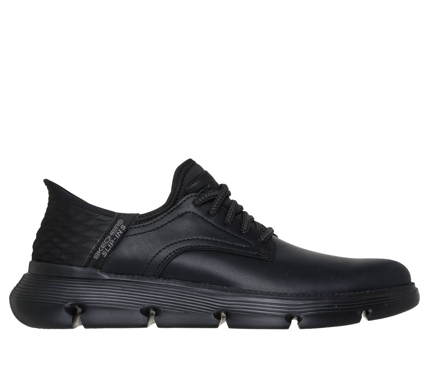 Skechers Men's Garza Slip-in Bungee Lace Shoes in bungee lace shoes in black - men's sneaker