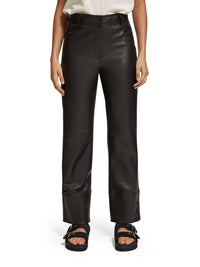 Scotch & Soda - Straight Leg Leather Pant