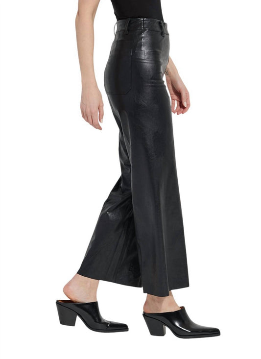 Lysse - HIGH WAIST VEGAN LEATHER WIDE LEG PANTS