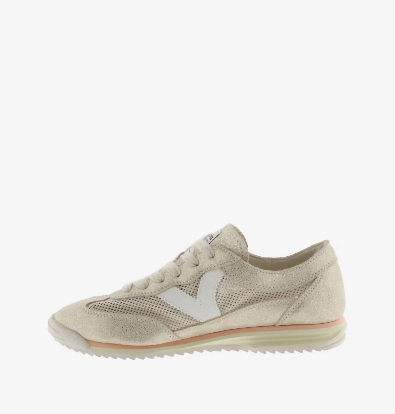 VICTORIA Women's Saturno Metallic Sneakers in platino - women's sneaker - alternate view