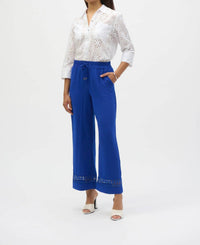 Joseph Ribkoff - Lace Detail Gauze Pants