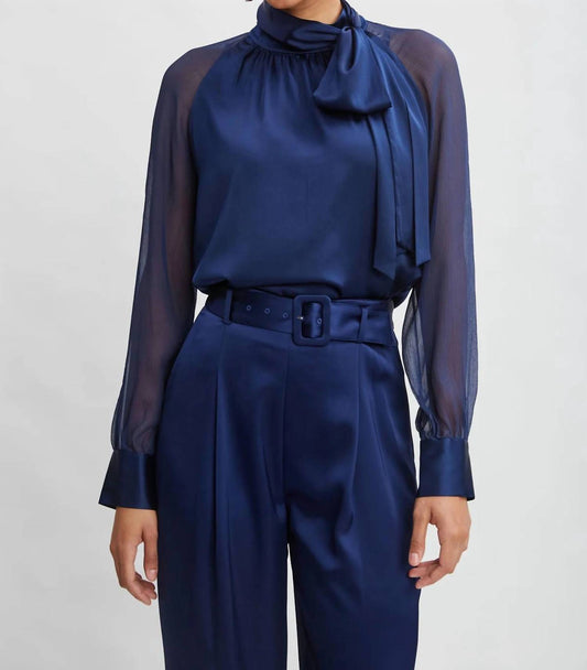 Elie Tahari - Chiffon Silk Tie Shirt