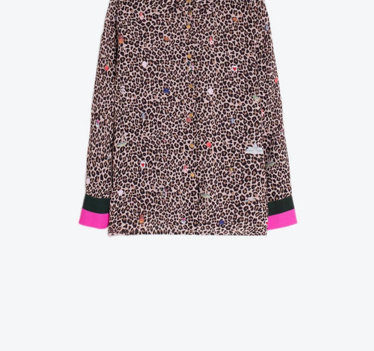 Vilagallo - Mariela Animal Print Blouse