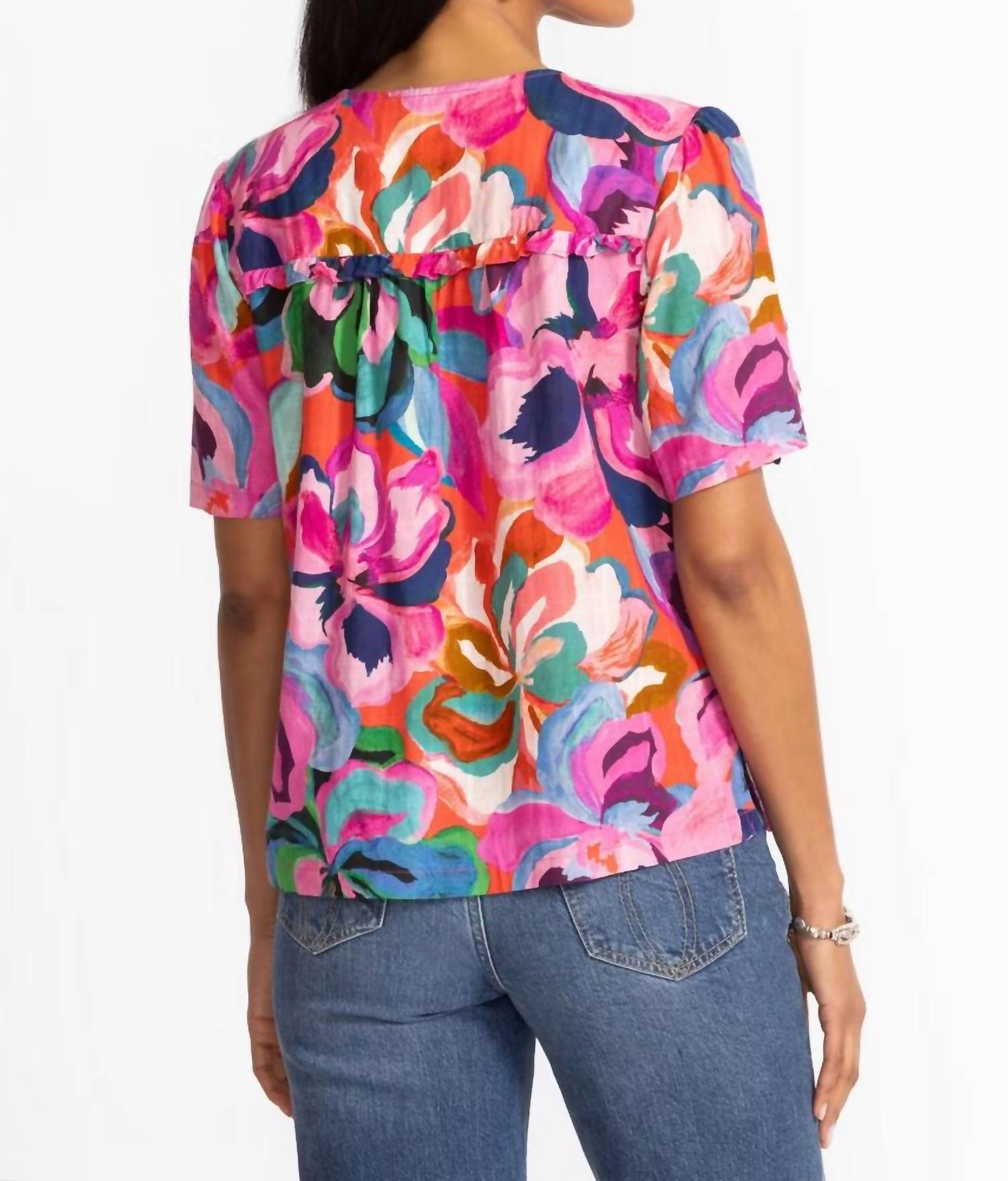 Johnny Was - Pre-loved Ruffle Seam Top