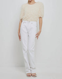 2.7 August Apparel - Fuzzy Feather Top
