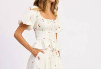 En Saison - STRAWBERRY PEPLUM TOP