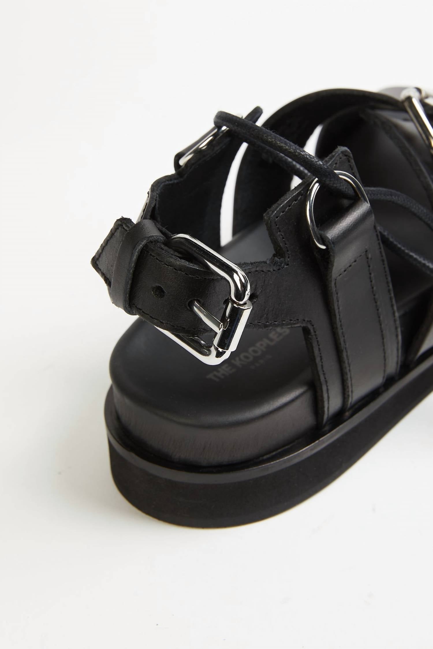 WEDGE SANDALS WITH ANKLE TIE