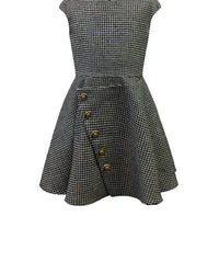 David Charles - Girls David Charles Houndstooth Cap Sleeve Dress