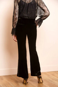 Jessie Liu - Silk Velvet Tuxeduo Pants