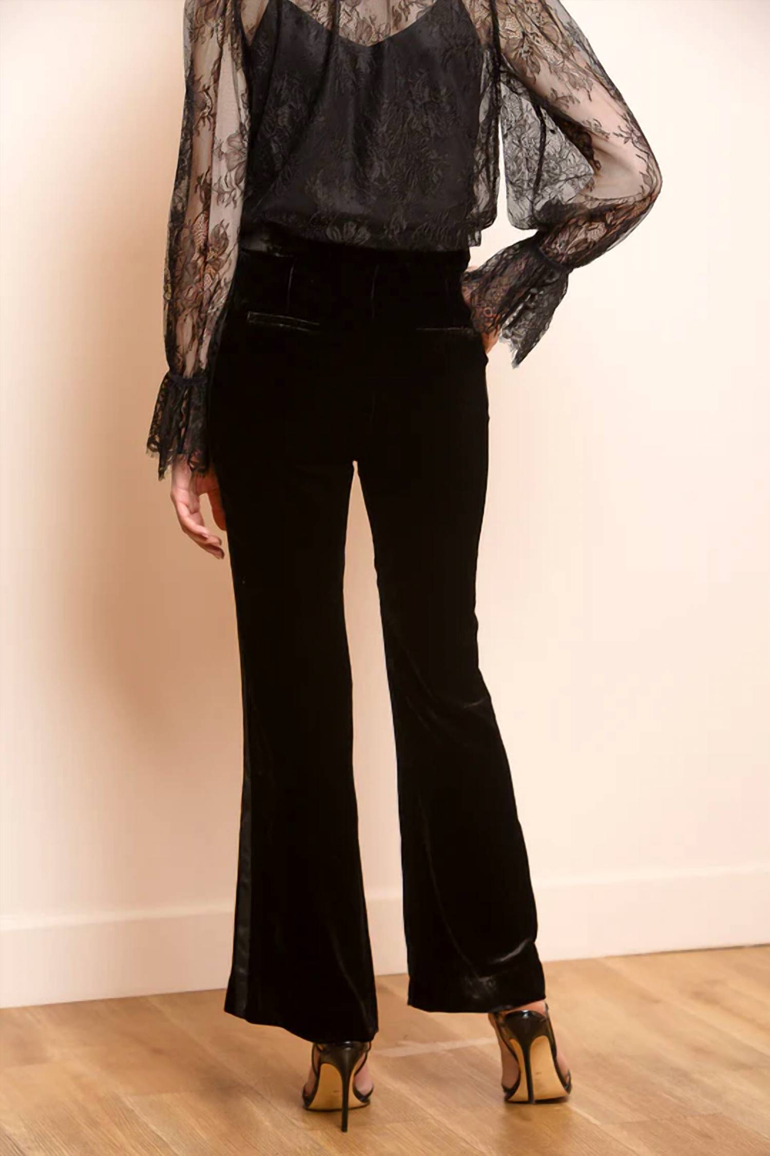 Jessie Liu - Silk Velvet Tuxeduo Pants