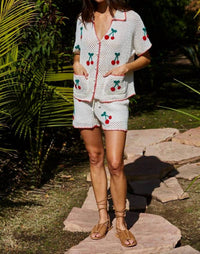 By Together - Cherry Knit Sweater Set