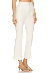Veronica Beard Kimra Pant in ecru - women's pants - detail view