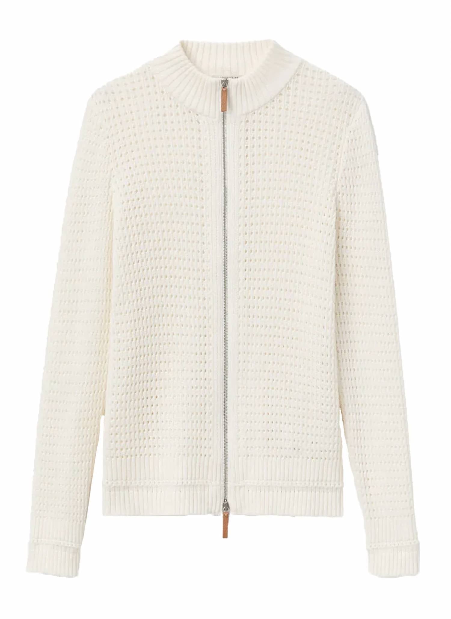 Lafayette 148 - Women's Open Knit Bomber Cardigan