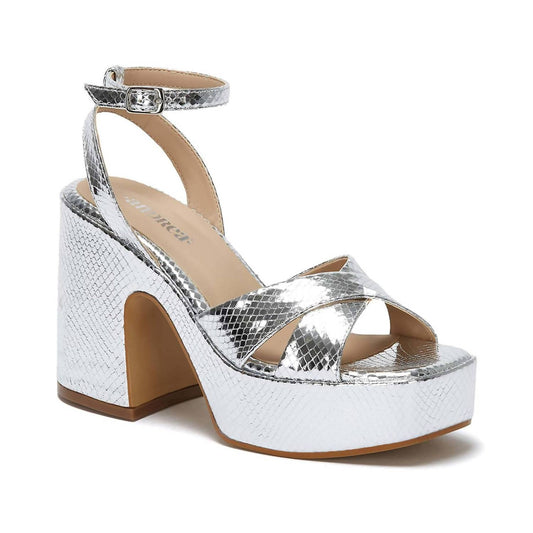 Andrea - Womne's Metallic Platform Sandals