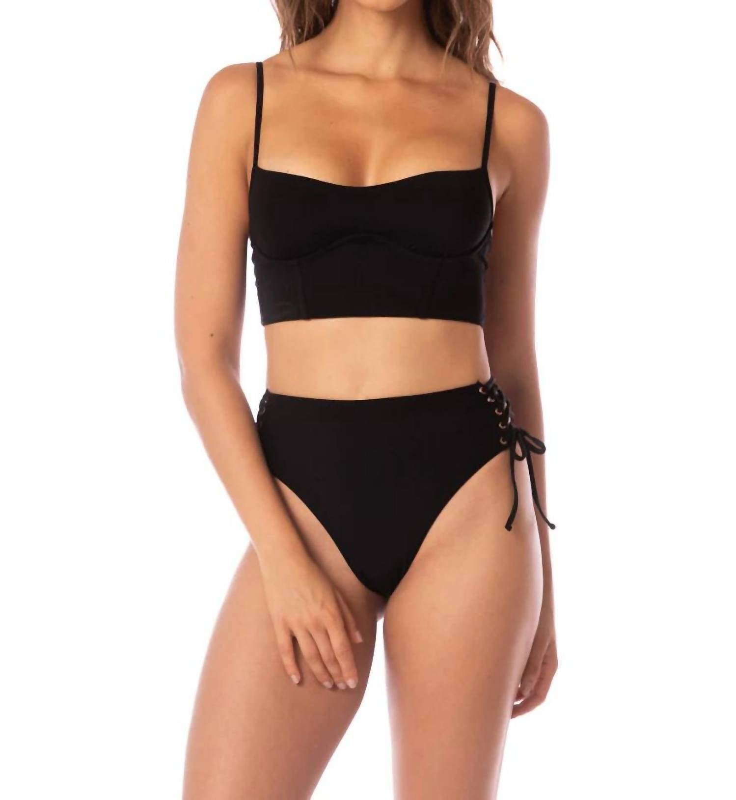 Maaji - Oasis High Rise Lace Up Bikini Bottom