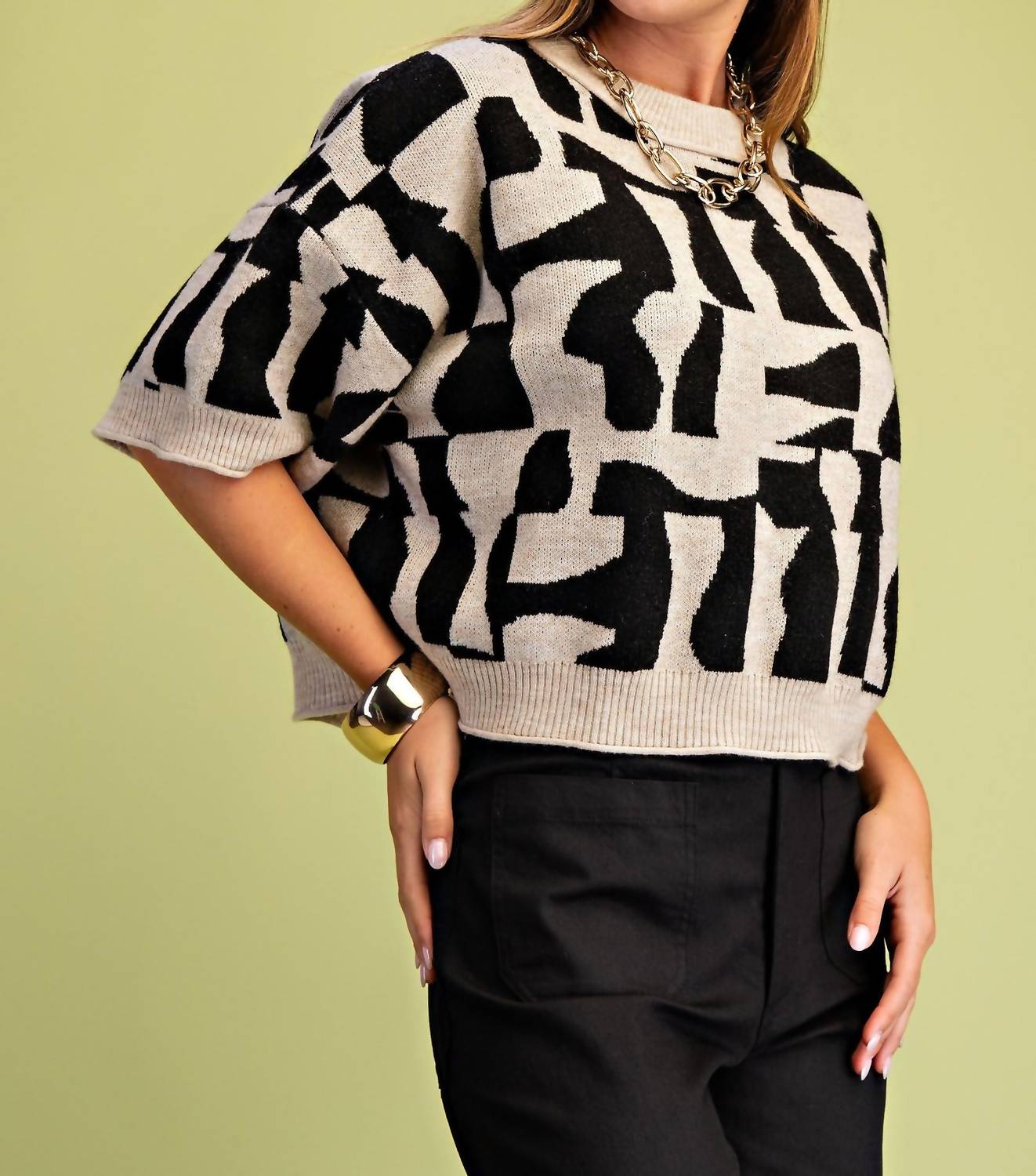 Gigio - Geometric Print Sweater