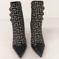 Balmain - Women's Monogram Pointed Ankle Boots