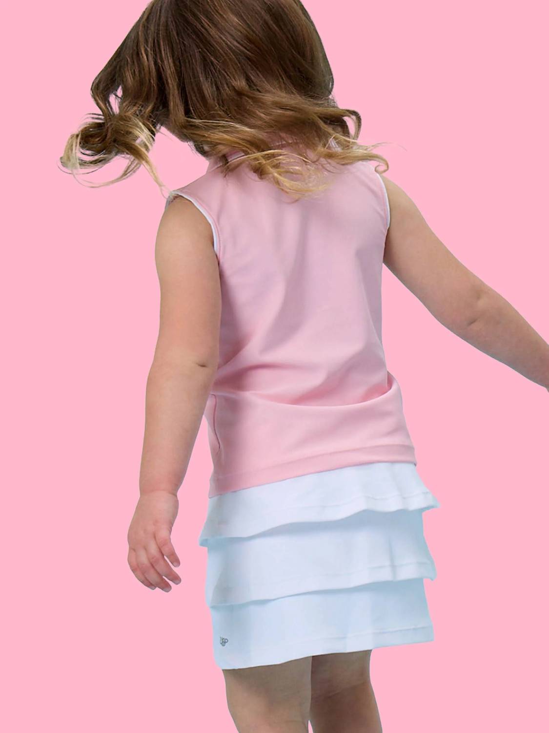 Rufflebutts - Girl's Sleeveless Polo Active Top