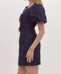 entro Tinsley Mini Dress in blue - women's dress - alternate view