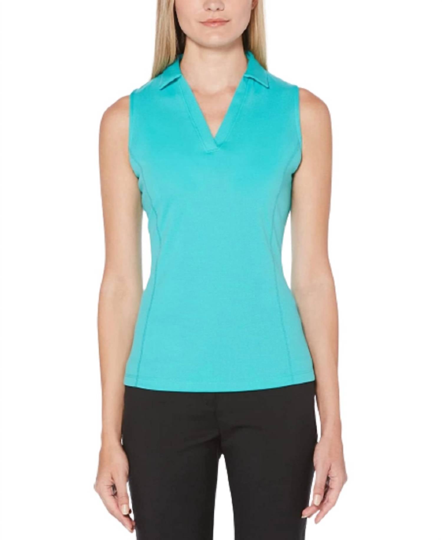 Pga Tour - Women's Sleeveless Mesh Golf Polo
