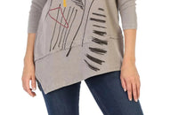 Jess & Jane - Strings Mineral Washed Dolman Sleeve Cotton Top