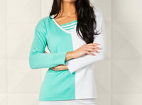 Angel Apparel - Two-tone Stripe Detail Top