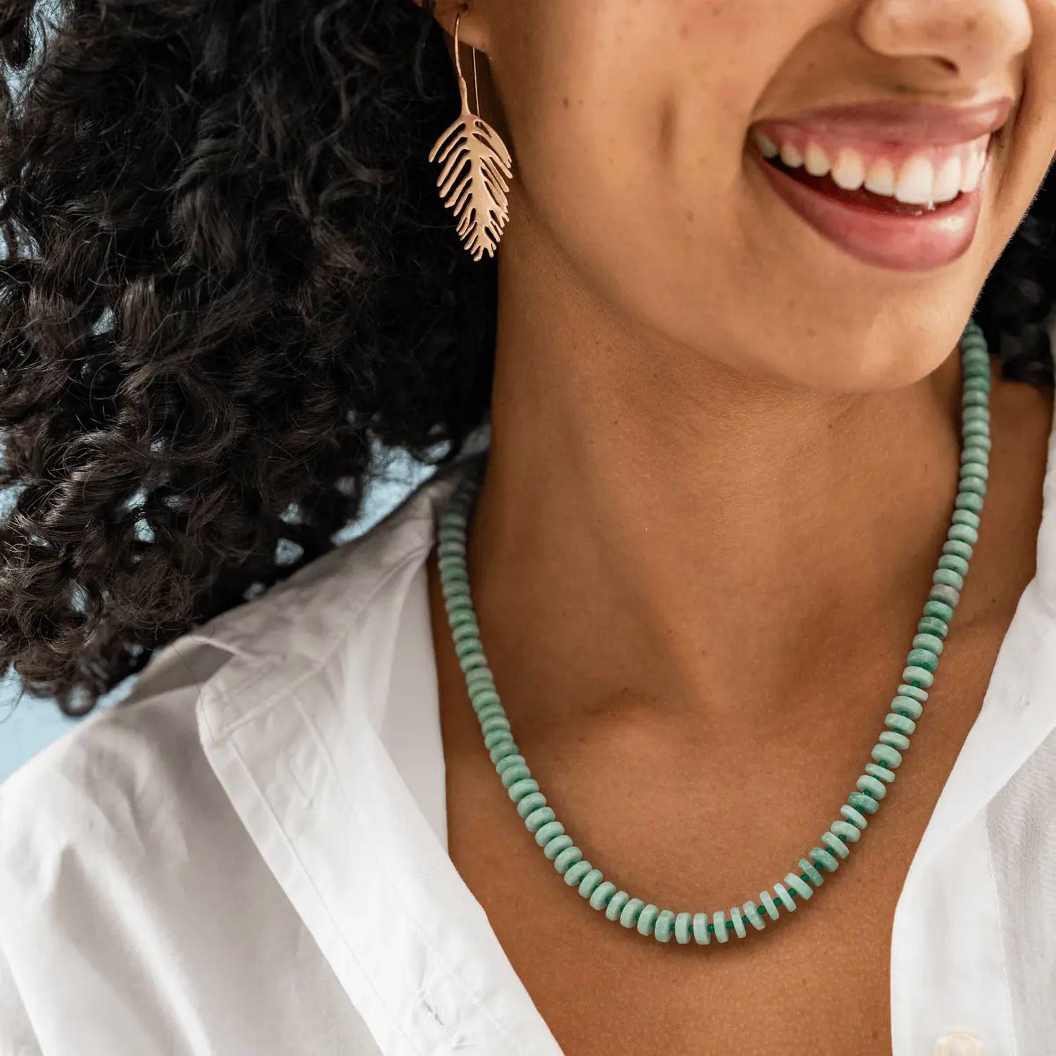 Ink+Alloy - Women's Flora Small Palm Leaf Earrings