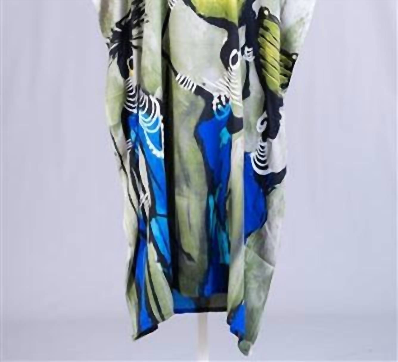 NF Women's Royal Flow Kaftan Dress in sage multi - women's dress