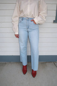Jbd. - Distressed Hem Straight Leg Jeans