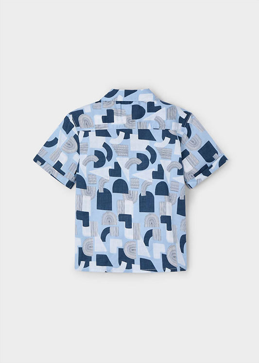 Mayoral - Boy's Short Sleeve Printed Button Down Shirt