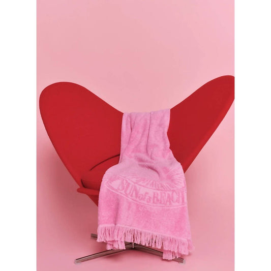 Sun Of A Beach - Monochrome Terry Cloth Beach Towel