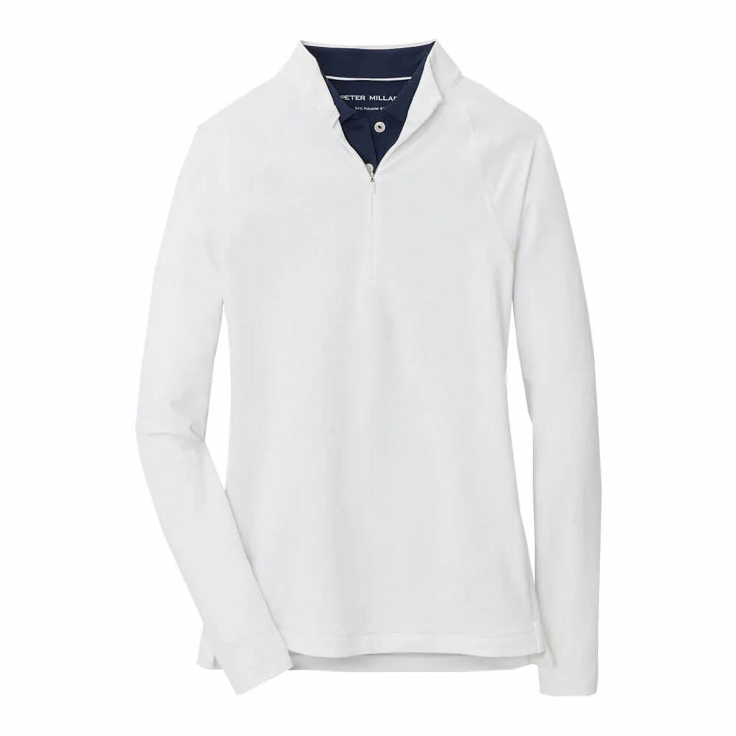 PETER MILLAR Raglan-sleeve Perth Layer Pullover in white - women's top - view 5