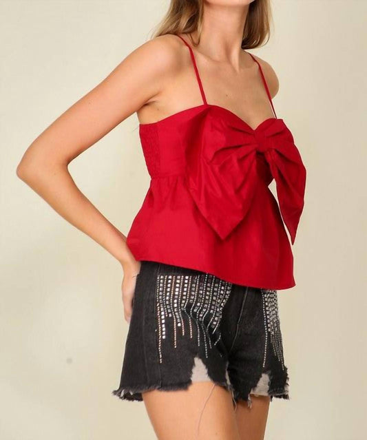 Timing - Front Bow Coquette Top