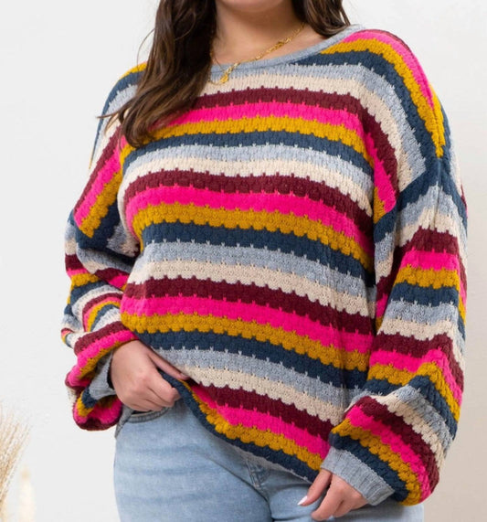 Perch - Stripe Sweater - Plus