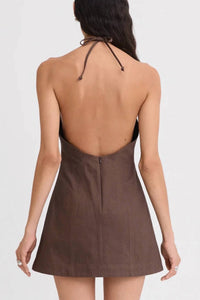 Matthew Bruch - Tie Halter Mini Dress