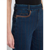 Lysse Landon Embroidered Wide Leg Pants in indigo - women's pants - view 5