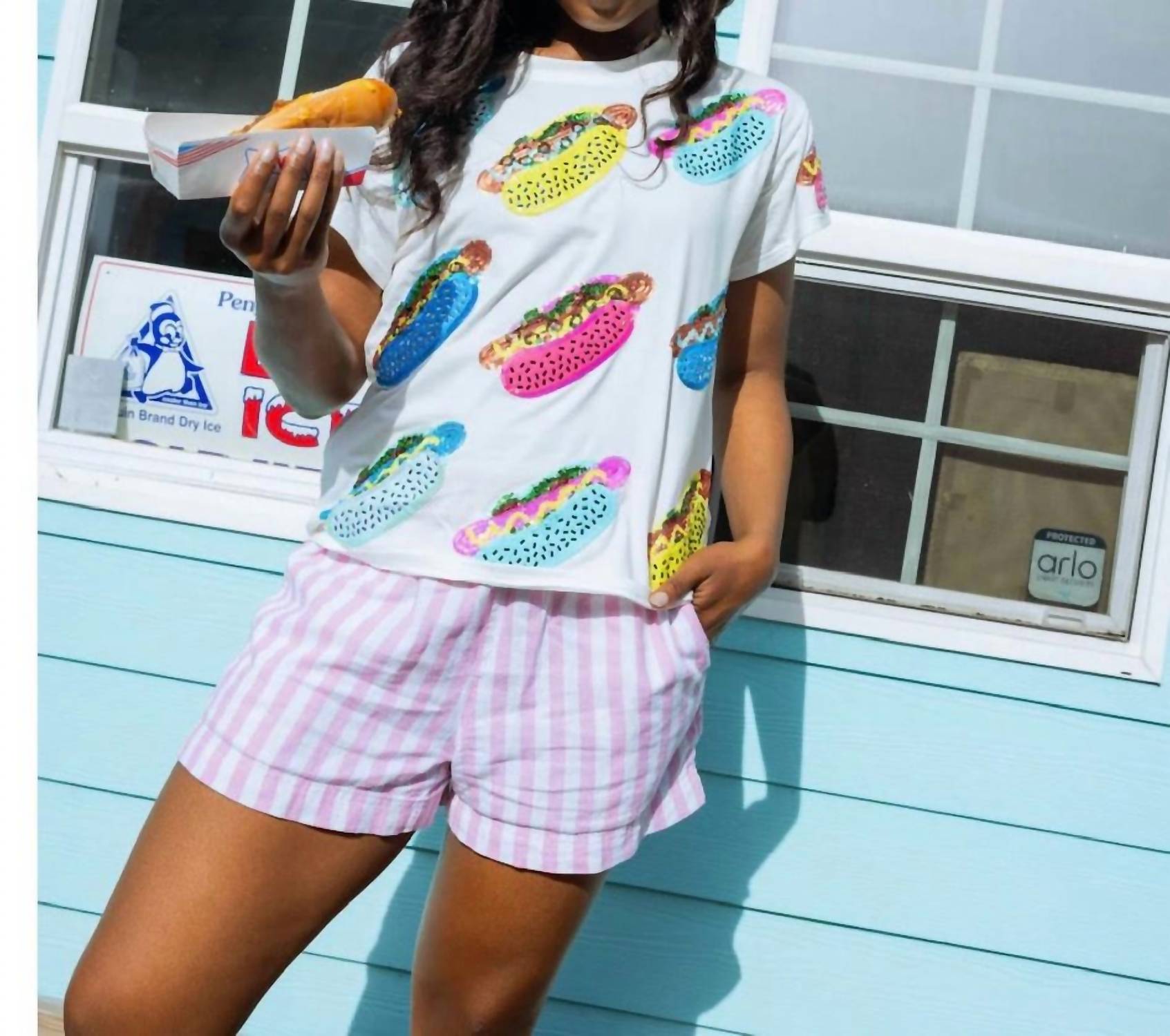 Queen Of Sparkles - Scattered Hot Dog Tee