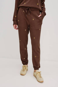 Rails Women's Kingston Sweatpants in horseshoes brown - women's pants